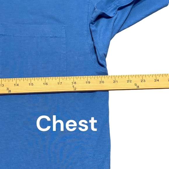 Redhead Shirt Adult M Blue Short Sleeve Casual Crew Neck Pocket Mens - Picture 4 of 6